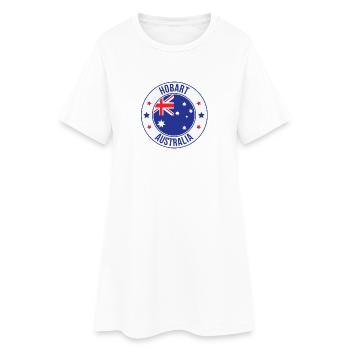 Hobart Badge AU - Robe T-shirt Femme - blanc - Devant