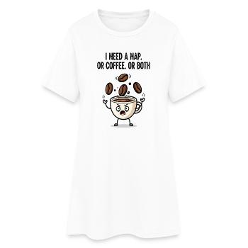 Ambiance sieste ou tasse de café - Robe T-shirt Femme - blanc - Devant