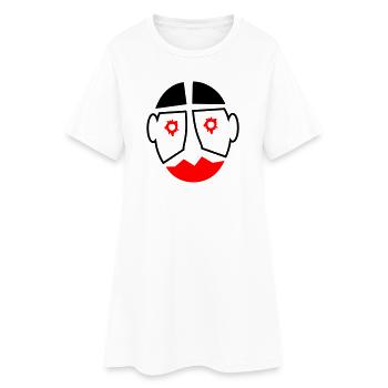 Motif du masque de clown du Carnaval d’Halloween - Robe T-shirt Femme - blanc - Devant