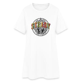 Logo du cercle Steady Ska Reggae - Robe T-shirt Femme - blanc - Devant