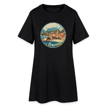 Explorer Ajaccio en France Paradis méditerranéen - Robe T-shirt Femme - noir - Devant