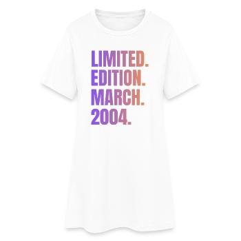 Limitierte Auflage März 2004 - Frauen T-Shirt-Kleid - Weiß - Vorne