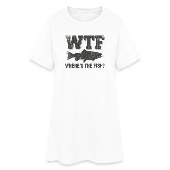Angler Humor Shirt for Fisherman - Women’s T-Shirt Dress - white - Front