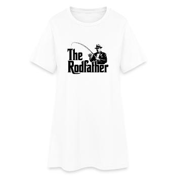 The Rodfather Funny Fishing Parody - Women’s T-Shirt Dress - white - Front