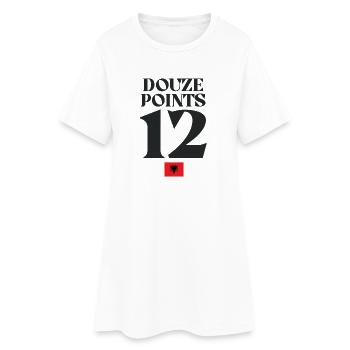 Doze Points 12 Drapeau albanais Eurovision - Robe T-shirt Femme - blanc - Devant