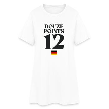 Douze points 12 Allemagne Eurovision - Robe T-shirt Femme - blanc - Devant