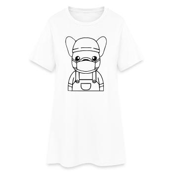 Masque Frenchie Doctor Care - Robe T-shirt Femme - blanc - Devant