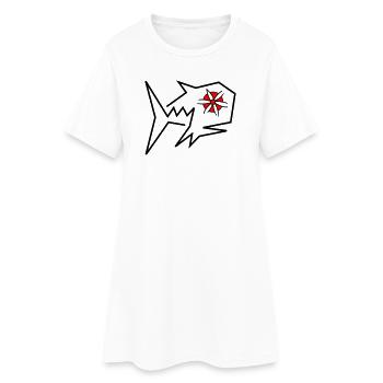 Blossoms Fish Fantasy - Women’s T-Shirt Dress - white - Front