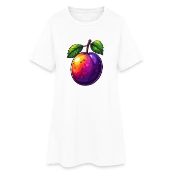 Plum - Women’s T-Shirt Dress - white - Front