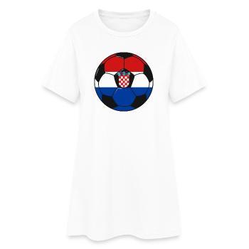 Football_team_Croatia - Frauen T-Shirt-Kleid - Weiß - Vorne