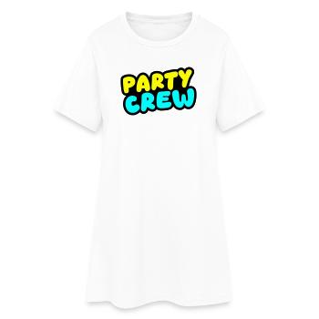 Équipe de fête colorée - Robe T-shirt Femme - blanc - Devant