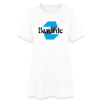 Logo bavarde - Robe T-shirt Femme - blanc - Devant