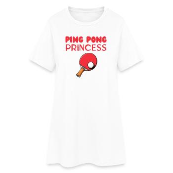 Ping Pong Princess - Robe T-shirt Femme - blanc - Devant