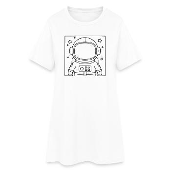 Silhouette de l’étoile de la combinaison d’astronaute - Robe T-shirt Femme - blanc - Devant