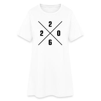 Année 2026 - Robe T-shirt Femme - blanc - Devant