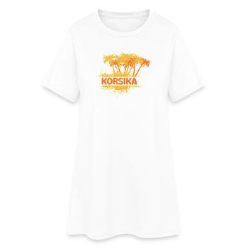 La Corse en soleil - Robe T-shirt Femme - blanc - Devant