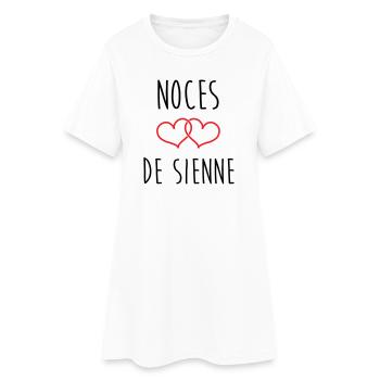 noces de Sienne 74 ans de mariage - Robe T-shirt Femme - blanc - Devant