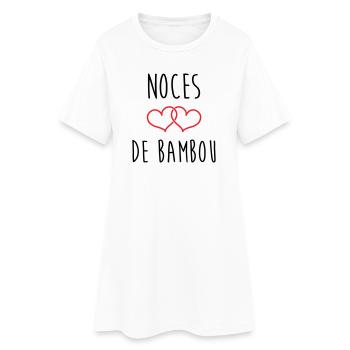 bamboo wedding 79 years of marriage - Women’s T-Shirt Dress - white - Front