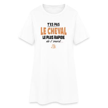 T'es pas le cheval le plus rapide humour - Robe T-shirt Femme - blanc - Devant