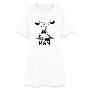 Illustration de l’haltérophilie Oldschool Strongman - Robe T-shirt Femme - blanc - Devant