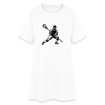 Joueur de crosse - Robe T-shirt Femme - blanc - Devant