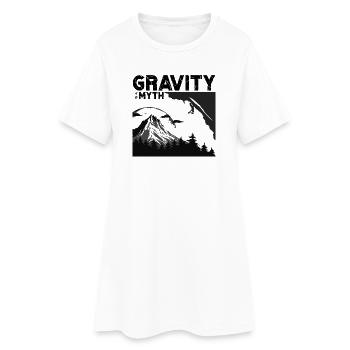 La gravité est un mythe - Robe T-shirt Femme - blanc - Devant
