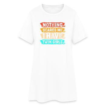 Zwillinge Vater Zwilling Papa - Frauen T-Shirt-Kleid - Weiß - Vorne
