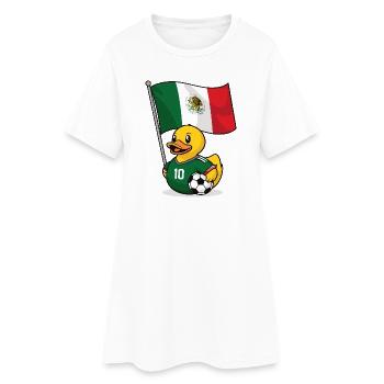 Mexico Football Shirt for Fans - Women’s T-Shirt Dress - white - Front