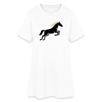 Noble Horse Mane Equestrian - Robe T-shirt Femme - blanc - Devant