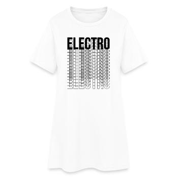 Logo-Design der Elektro-Musiktypografie - Frauen T-Shirt-Kleid - Weiß - Vorne