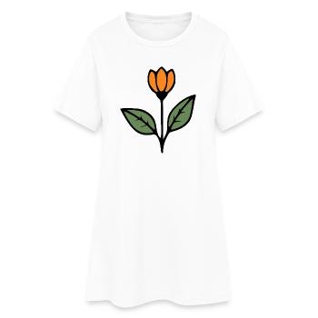 Idée cadeau fleur Tulipe Fleurs Fleurs Maman - Robe T-shirt Femme - blanc - Devant