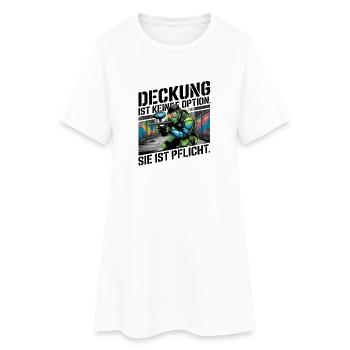 Cover is not an option, it is mandatory - Women’s T-Shirt Dress - white - Front