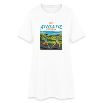 Course de relais : Le facteur athlétique - Robe T-shirt Femme - blanc - Devant