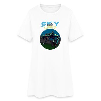 Saut en hauteur : Le ciel est la limite ! - Robe T-shirt Femme - blanc - Devant