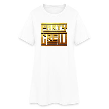 Party crew - Frauen T-Shirt-Kleid - Weiß - Vorne