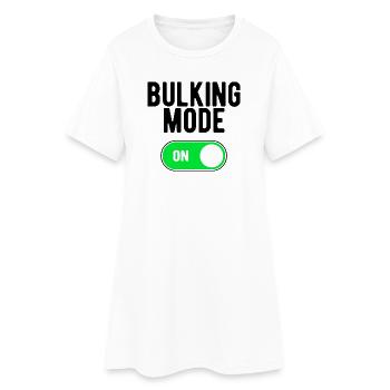 Bulking Mode On Fun Gym Fitness - Women’s T-Shirt Dress - white - Front
