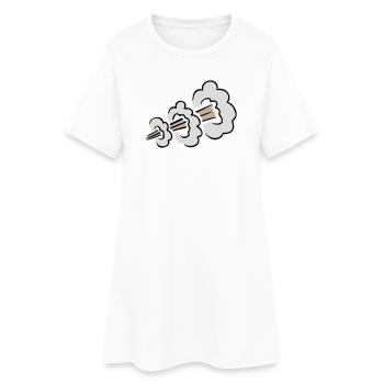 Explosion bruyante de pets Humour Toilet Nuage comique - Robe T-shirt Femme - blanc - Devant