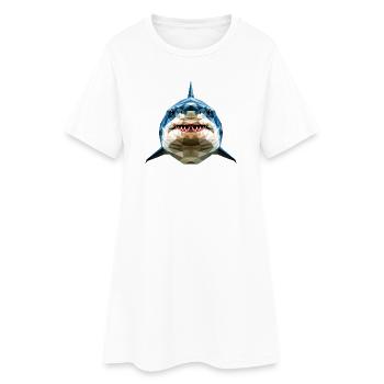 Requin Requin tigre Plongeur Requins mignons Grand requin blanc - Robe T-shirt Femme - blanc - Devant