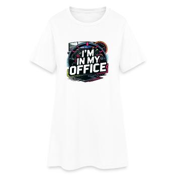 Ich bin in meinem Büro - Frauen T-Shirt-Kleid - Weiß - Vorne