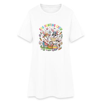 Famille Hoster Bunny - Collecteur d’œufs - Robe T-shirt Femme - blanc - Devant
