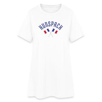 HUNSPACH arqué avec drapeaux français croisés - Robe T-shirt Femme - blanc - Devant