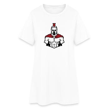Spartiate de Face Musculation Guerrier Mascotte - Robe T-shirt Femme - blanc - Devant