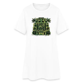 Reggae Lion Dub Soundsystem - Frauen T-Shirt-Kleid - Weiß - Vorne