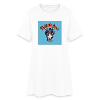 No Stress Donkey Red Glasses - Women’s T-Shirt Dress - white - Front