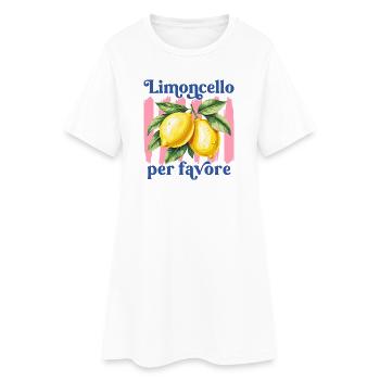 Italien Zitronen Limoncello Per Favore Amalfi  - Frauen T-Shirt-Kleid - Weiß - Vorne