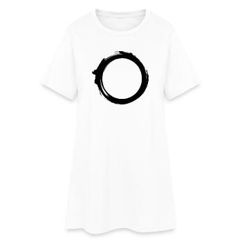 Silhouette de l’Univers du Trou Noir Physique minimale - Robe T-shirt Femme - blanc - Devant