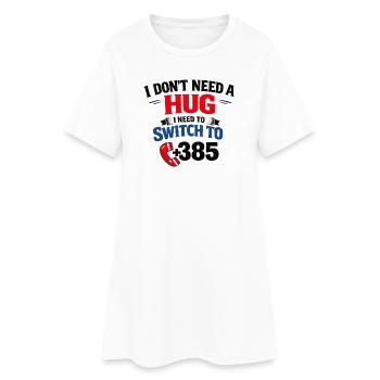 Pas de câlin, appel numéro 385 - Robe T-shirt Femme - blanc - Devant