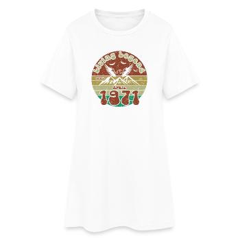 55th Birthday Living Legend since VIN 04/1971 - Women’s T-Shirt Dress - white - Front