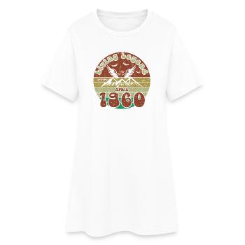 66e anniversaire : Légende vivante depuis VIN 04/1960 - Robe T-shirt Femme - blanc - Devant