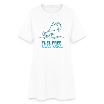 Carburant sans carburant - Robe T-shirt Femme - blanc - Devant